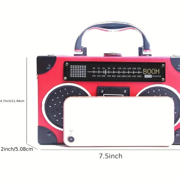Boombox Crossbody Purse Novelty - Picture 8 of 8